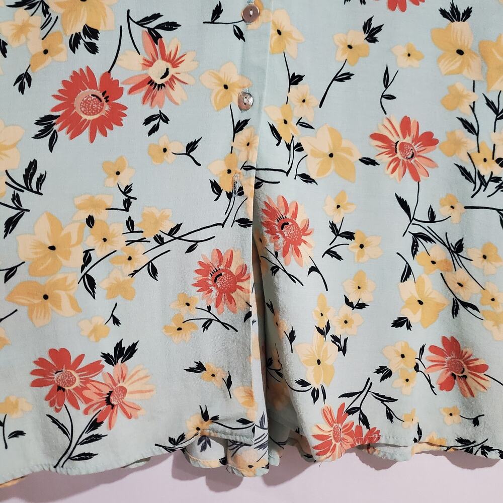 Mixit Vtg 90s Y2K Shell Button Front Floral Maxi Skirt Size 14 Cottage Fairy - Picture 5 of 9